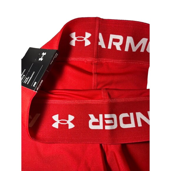 Under Armour Women's Compression Mid-Rise Shorty Shorts TP/ECH (RED) New MEDIUM - Picture 6 of 7